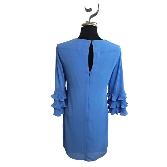 Vince Camuto Women's Pleated Sleeve Float Shift Dress *NOTE DEFECT in pic - SZ 4 - Picture 3 of 14